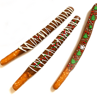 Christmas Chocolate Dipped Pretzels