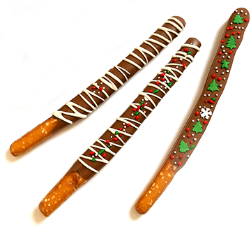 Christmas Chocolate Dipped Pretzels