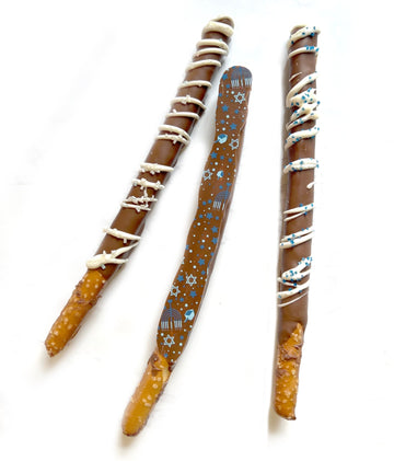 Hanukkah Chocolate Dipped Pretzels - Terry's Toffee